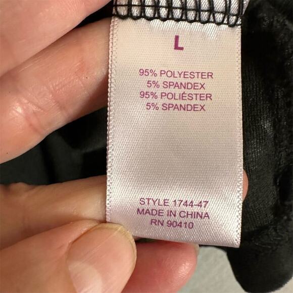 Juicy Couture Velour Pajama Top Women Size L Black Long Sleeve Cozy Soft Y2K - Picture 12 of 13